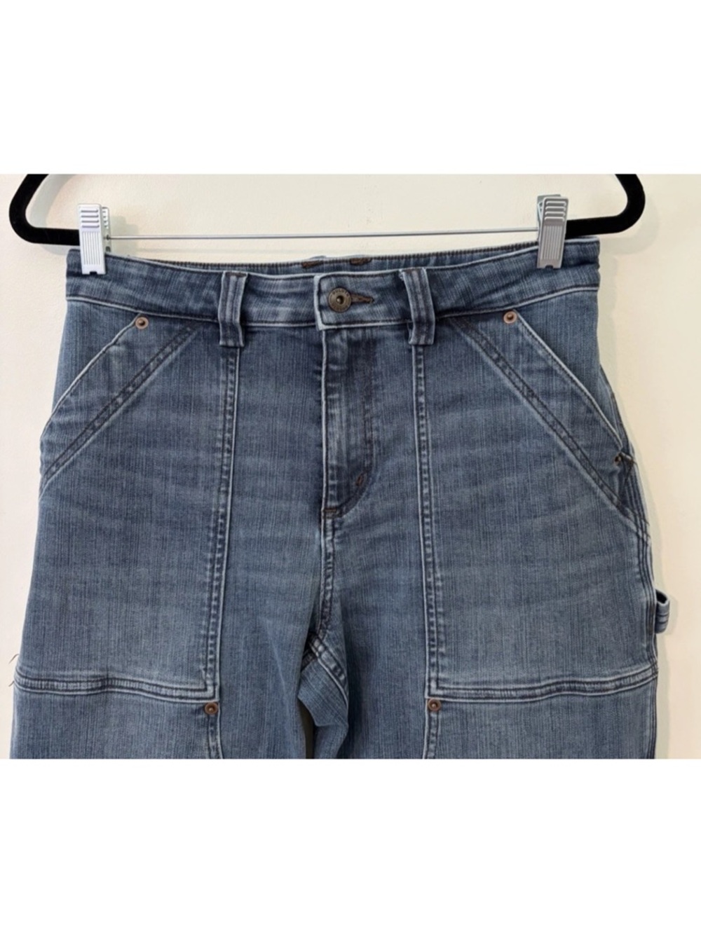 Duluth Trading Jeans Double Knee Denim Carpenter Jeans Women’s Size 8 Regular - Picture 2 of 15
